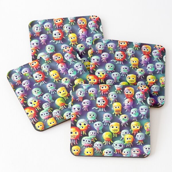 Item preview, The Cutest Halloween Monsters Ever - Seamless Pattern designed and sold by Chubuter.