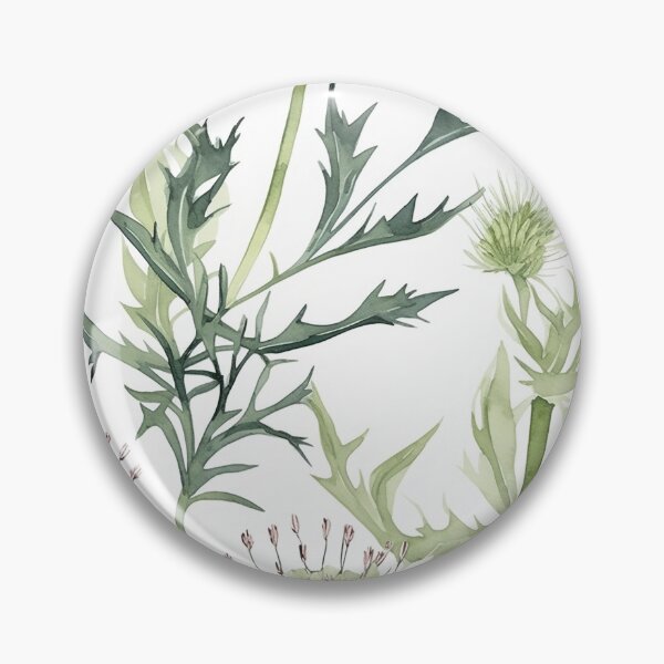 Item preview, Botanical flower pattern green designed and sold by PolarInk.