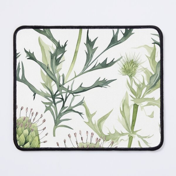 Item preview, Botanical flower pattern green designed and sold by PolarInk.