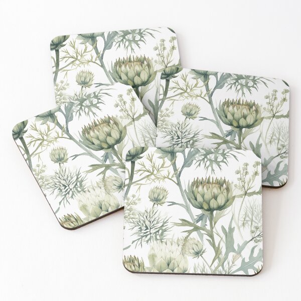 Item preview, Botanical pattern green flower designed and sold by PolarInk.