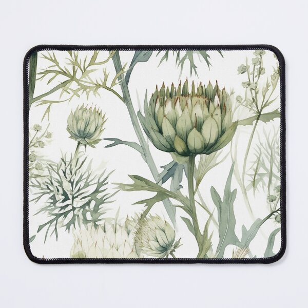 Item preview, Botanical pattern green flower designed and sold by PolarInk.