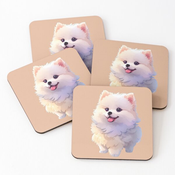 Item preview, kawaii white Pomeranian  designed and sold by VintageVib.