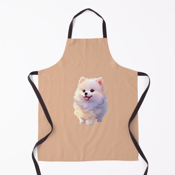Item preview, kawaii white Pomeranian  designed and sold by VintageVib.