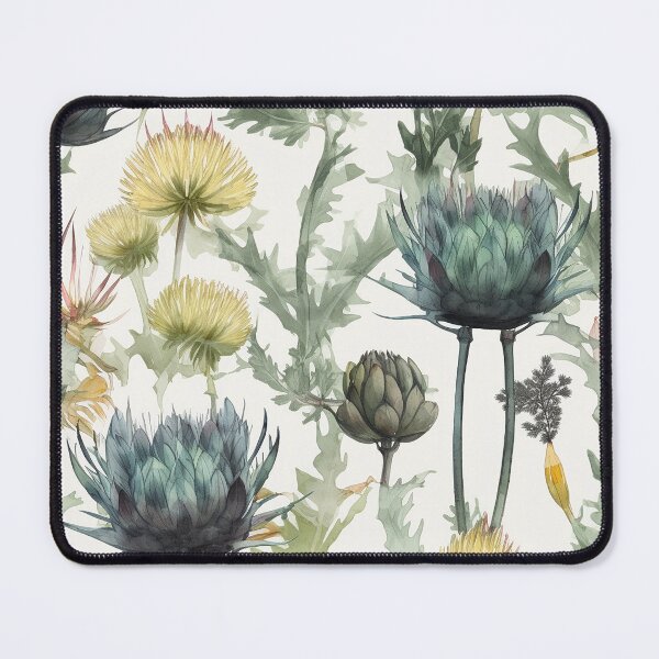 Item preview, Botanical green flowers pattern designed and sold by PolarInk.