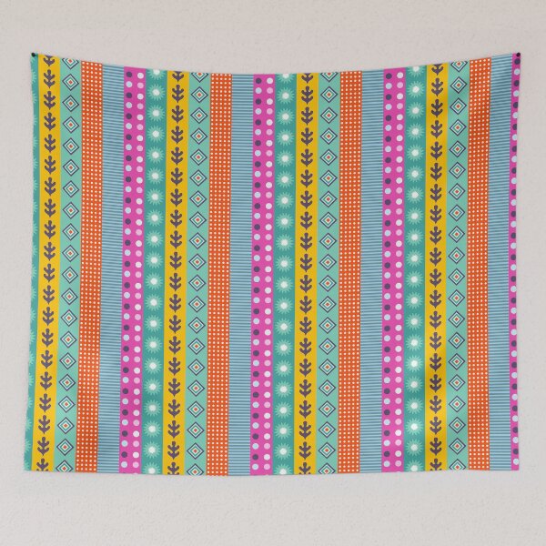 Item preview, Vivid color and shape stripes designed and sold by LaBelleMaison.
