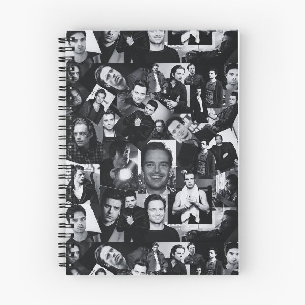 Item preview, Sebastian Stan Assorted Collage - Black and White Version designed and sold by CollageHeaven.