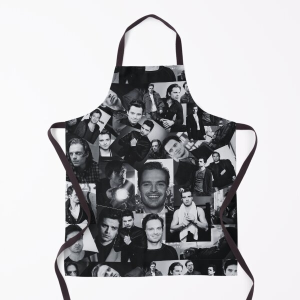 Item preview, Sebastian Stan Assorted Collage - Black and White Version designed and sold by CollageHeaven.