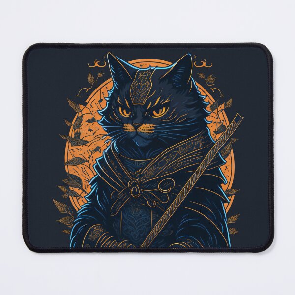 Item preview, Anthropomorphic Samurai Cat designed and sold by entwithanaxe.