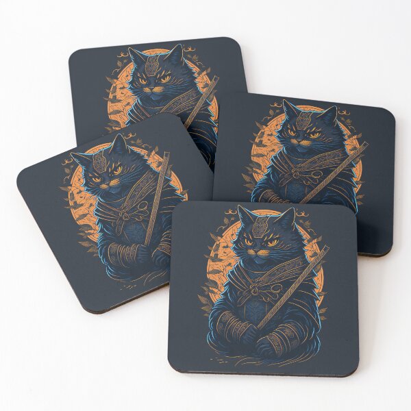 Item preview, Anthropomorphic Samurai Cat designed and sold by entwithanaxe.
