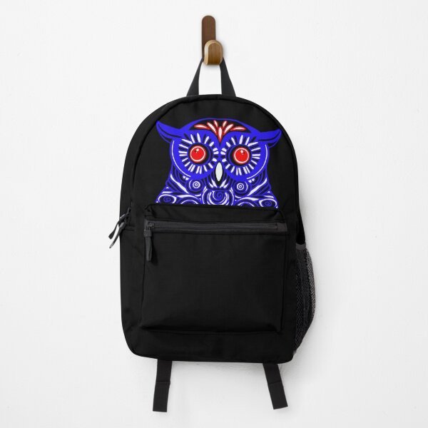 Item preview, Blue Owl design with Red eyes and white and black highlights designed and sold by DaveDanchuk.