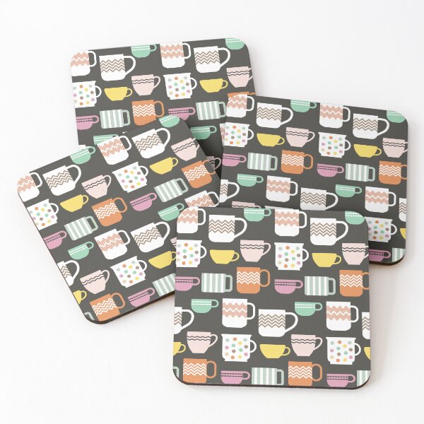 Item preview, Pretty mug cups - dark gray designed and sold by LaBelleMaison.