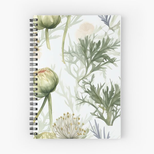 Item preview, Botanical green flower pattern designed and sold by PolarInk.
