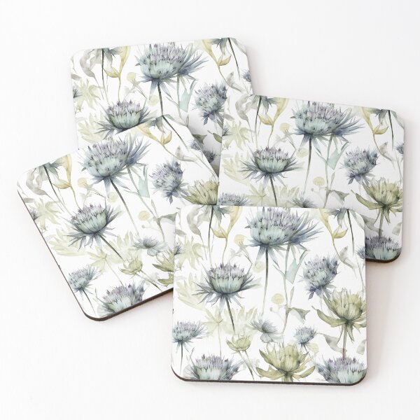 Item preview, Vintage green flower botanical print designed and sold by PolarInk.