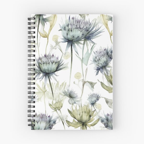 Item preview, Vintage green flower botanical print designed and sold by PolarInk.