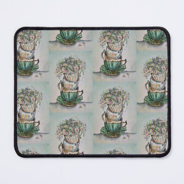 Item preview, Teacup Flower Tower designed and sold by WiseArtyAnswers.
