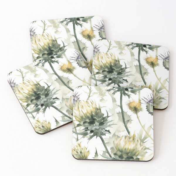 Item preview, Botanical green flower pattern samless designed and sold by PolarInk.