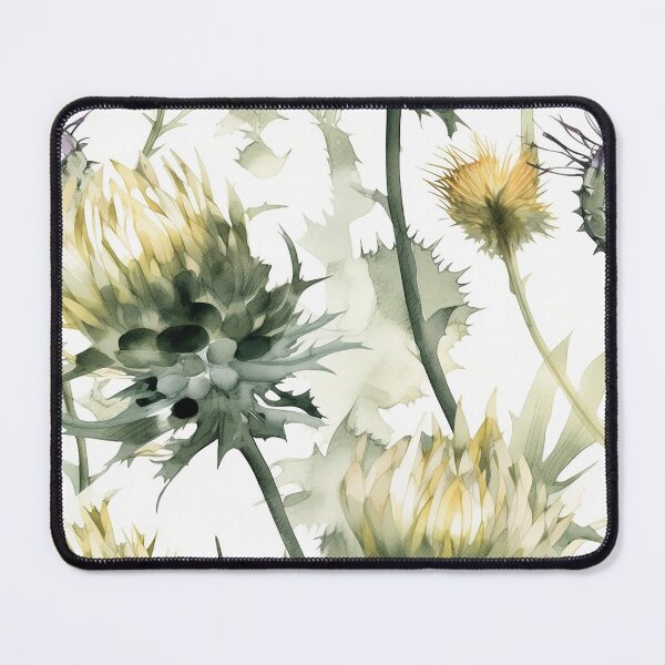 Item preview, Botanical green flower pattern samless designed and sold by PolarInk.