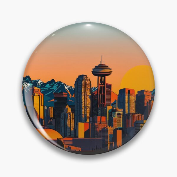 Item preview, Golden Hour Calgary AB Canada Skyline Horizon designed and sold by ImaginePrintsHQ.