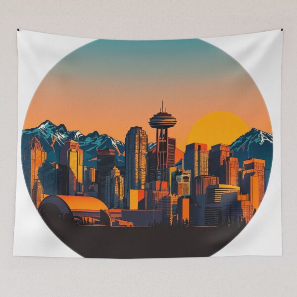Item preview, Golden Hour Calgary AB Canada Skyline Horizon designed and sold by ImaginePrintsHQ.