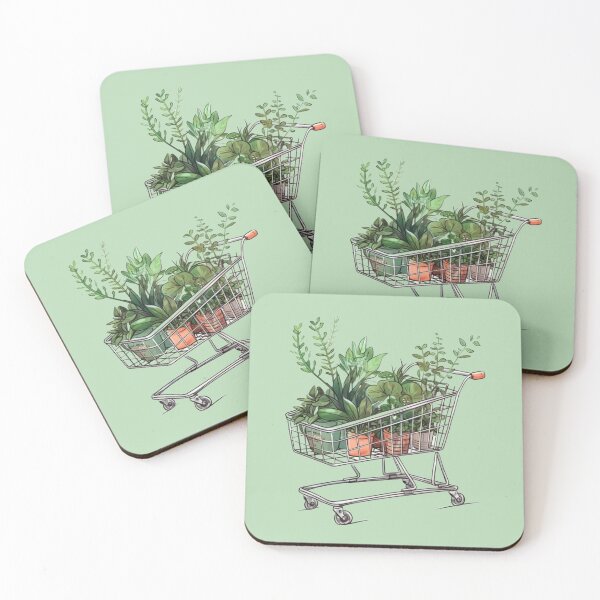 Item preview, cart full of plants designed and sold by vintageteahouse.