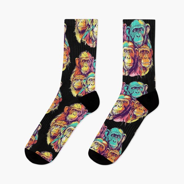Item preview, Funky Monkey Crew: Colorful Pop-Art Portraits designed and sold by Designs-By-Geli.