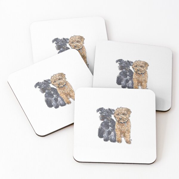 Item preview, Toy Poodle and Mini Schnauzer Illustration designed and sold by rita-andi.