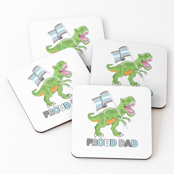 Item preview, Proud Dad Funny T Rex Demiboy Pride Flag Gay Lesbian LGBT Pride designed and sold by TrendySisters.