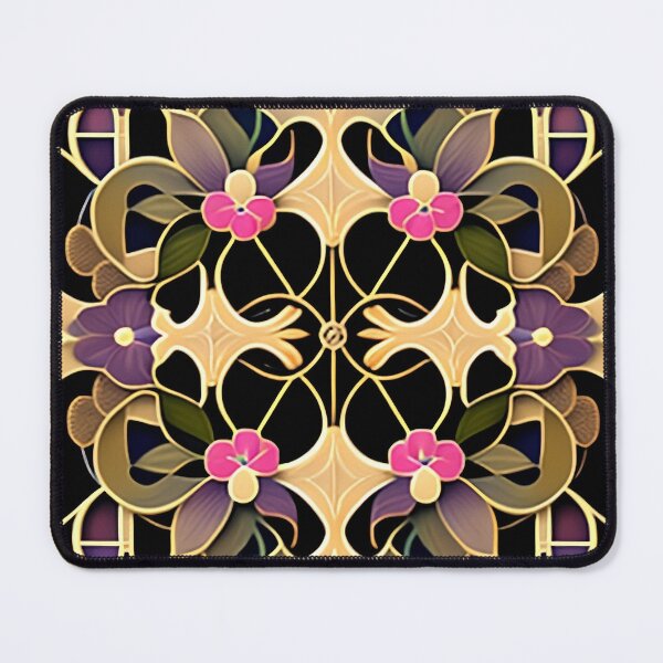 Item preview, Black and Gold Floral Gatsby Art Deco Inspired Patterns designed and sold by Tamas Das.