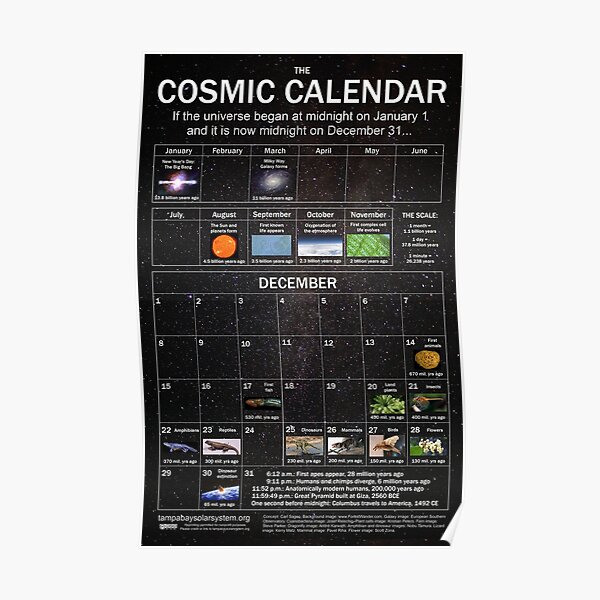 Cosmic Calendar Poster