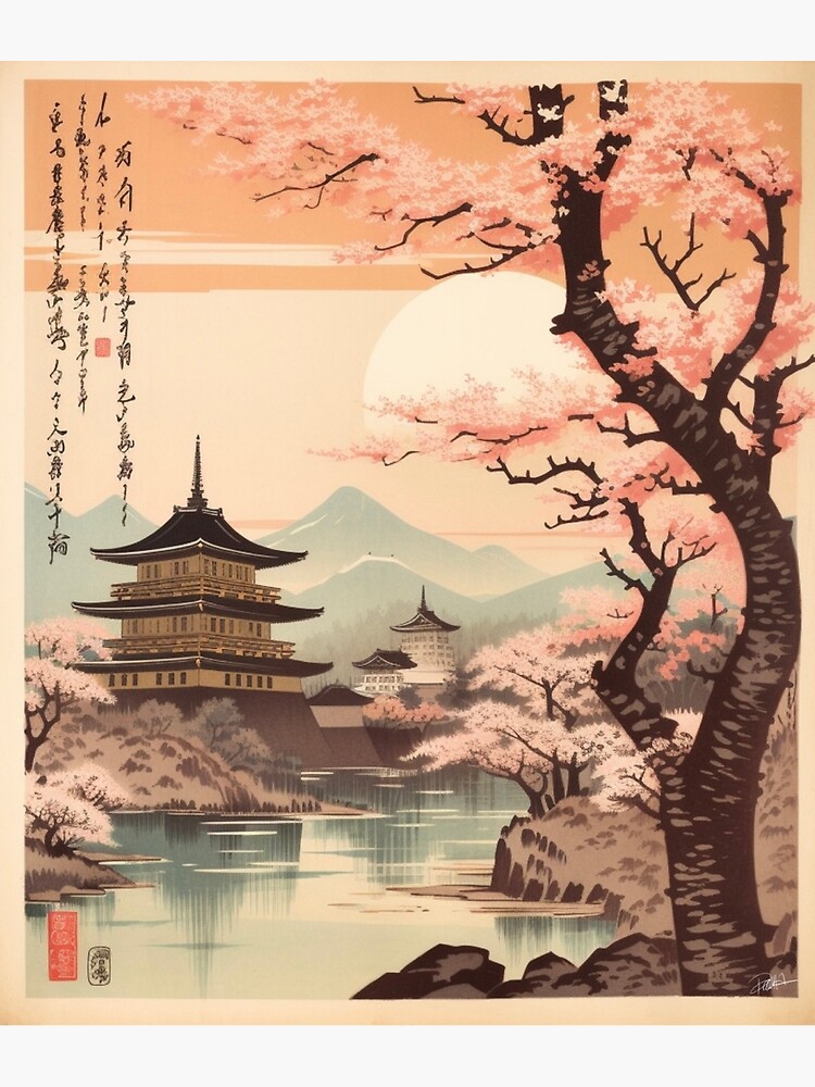 Vintage Japan Cherry Blossom Spring