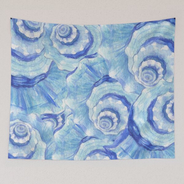 Item preview, Sea Shells Abstract Watercolor - If I Were a Fish designed and sold by KatsCarnations.