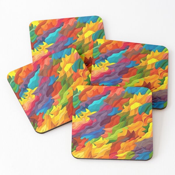 Item preview, Colorful Waves: Vibrant Impasto Abstract Design designed and sold by Prozeum.