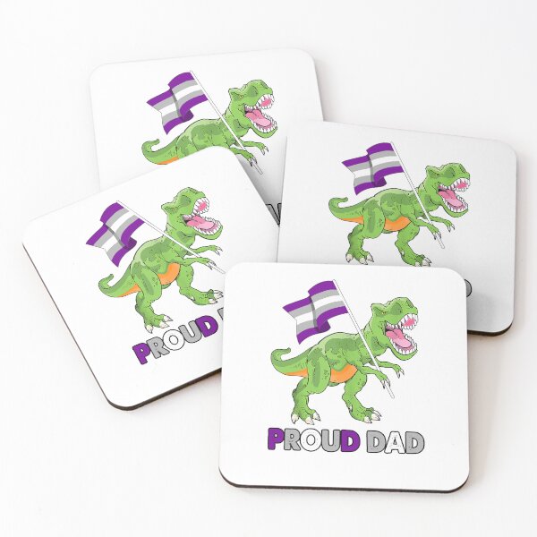 Item preview, Proud Dad Funny T Rex Graysexual Pride Flag Gay Lesbian LGBT Pride designed and sold by TrendySisters.