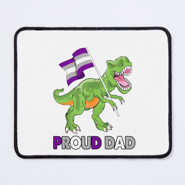 Item preview, Proud Dad Funny T Rex Graysexual Pride Flag Gay Lesbian LGBT Pride designed and sold by TrendySisters.