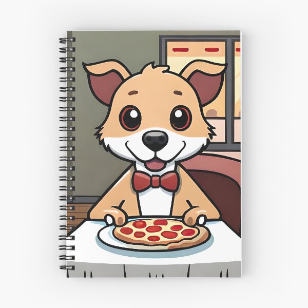 Item preview, Dog eating pizza restaurant designed and sold by arkayle.