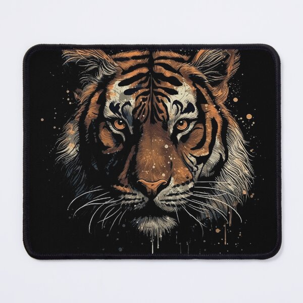 Item preview, Intimidation in Darkness: Realistic Tiger Portrait designed and sold by Designs-By-Geli.