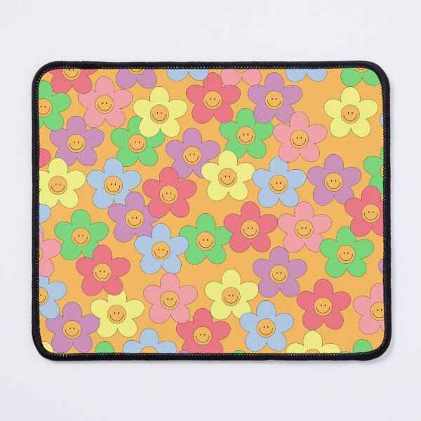 Item preview, Pastel Smiley Flowers designed and sold by crookkeddesigns.