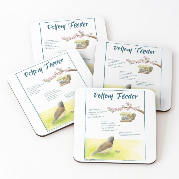 Item preview, Bottom Feeder (Dark-Eyed Junco Illustrated Poem) designed and sold by WINGSofWONDER.