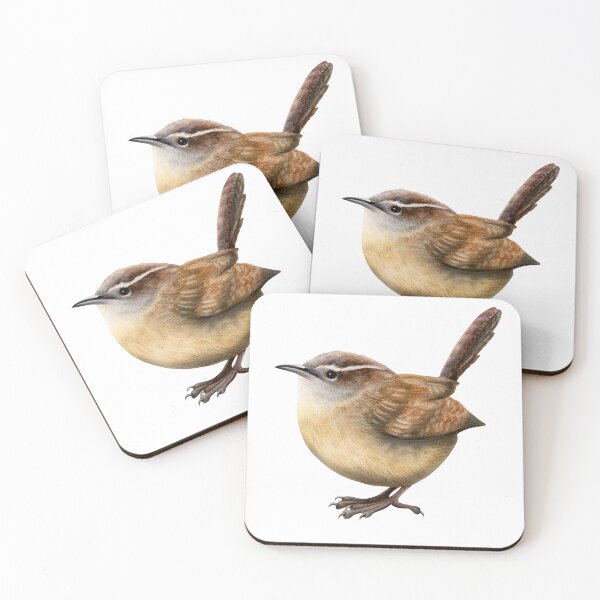 Item preview, Eurasian wren hand drawn bird for stickers, prints, cases designed and sold by Elena Malgina.