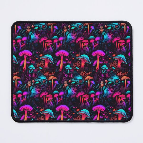 Item preview, Neon Cyberpunk psychedelic Mushrooms Pattern designed and sold by Goldenliving168.