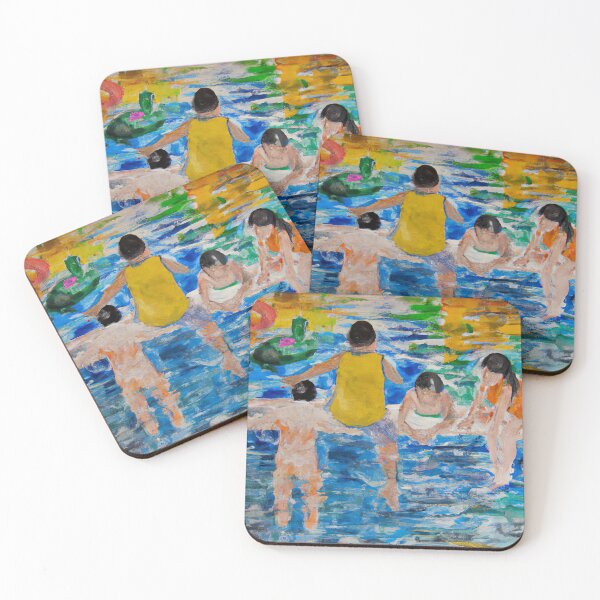 Item preview, kids pool fun - Oil Painting digital art  designed and sold by Designs by Arbs.