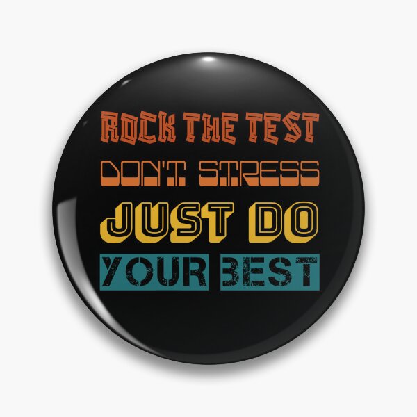 Item preview, Rock The Test Dont Stress Just Do Your Best Retro Sticker, Rock The Test Dont Stress Just Do Your Best Retro, designed and sold by KesDesigns ⭐⭐⭐⭐⭐.