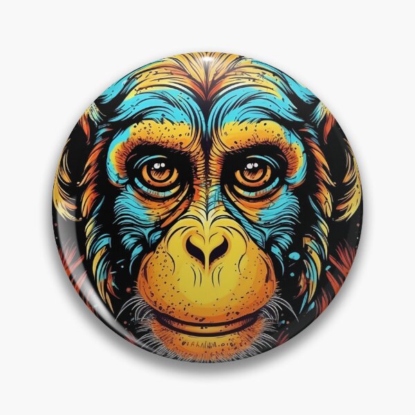 Item preview, Cheeky Chimp: A Playful Monkey in Bright and Colorful Cartoon Style designed and sold by Designs-By-Geli.
