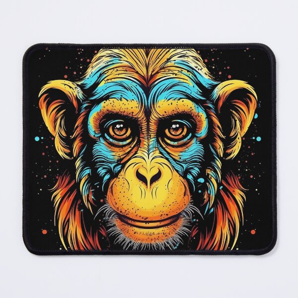 Item preview, Cheeky Chimp: A Playful Monkey in Bright and Colorful Cartoon Style designed and sold by Designs-By-Geli.