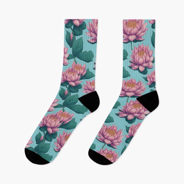 Item preview, Seamless Vietnamese Lotus flowers designed and sold by portokalis.