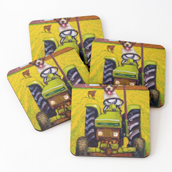 Item preview, Dog on a tractor 3 - Digital Wall Art  designed and sold by Designs by Arbs.