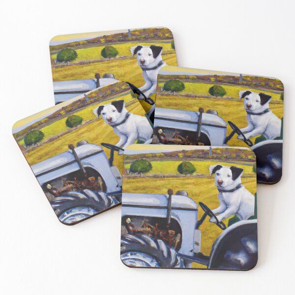 Item preview, Dog on a tractor 2 - Digital Wall Art designed and sold by Designs by Arbs.