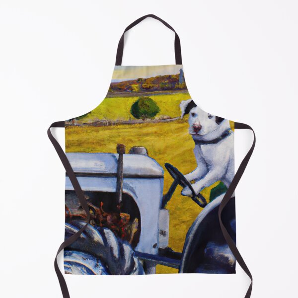 Item preview, Dog on a tractor 2 - Digital Wall Art designed and sold by Designs by Arbs.