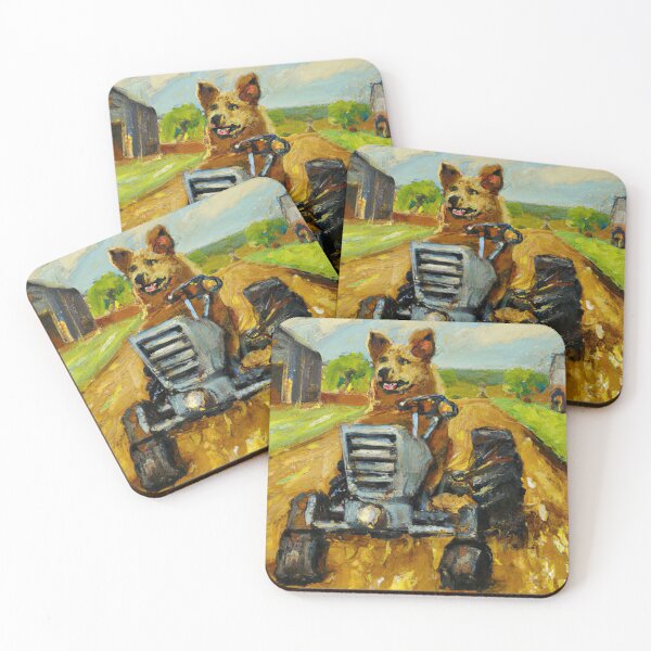 Item preview, Dog on a tractor - Digital Wall Art designed and sold by Designs by Arbs.