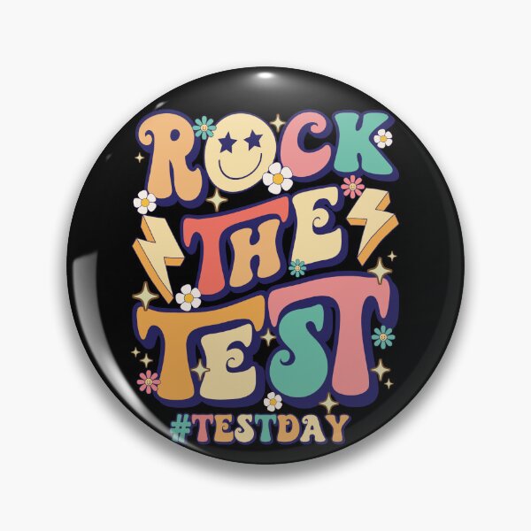 Item preview, Rock The Test Teacher Test Day Motivational Retro Groovy Testing Day designed and sold by ohmier.